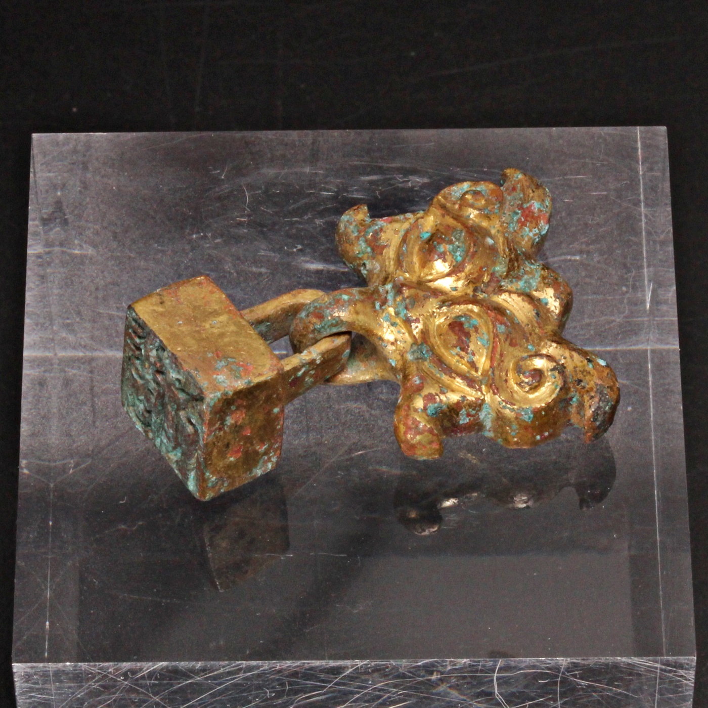 中国古玩 前汉代 金印 高さ40mm 42g 青铜器 唐物骨董③